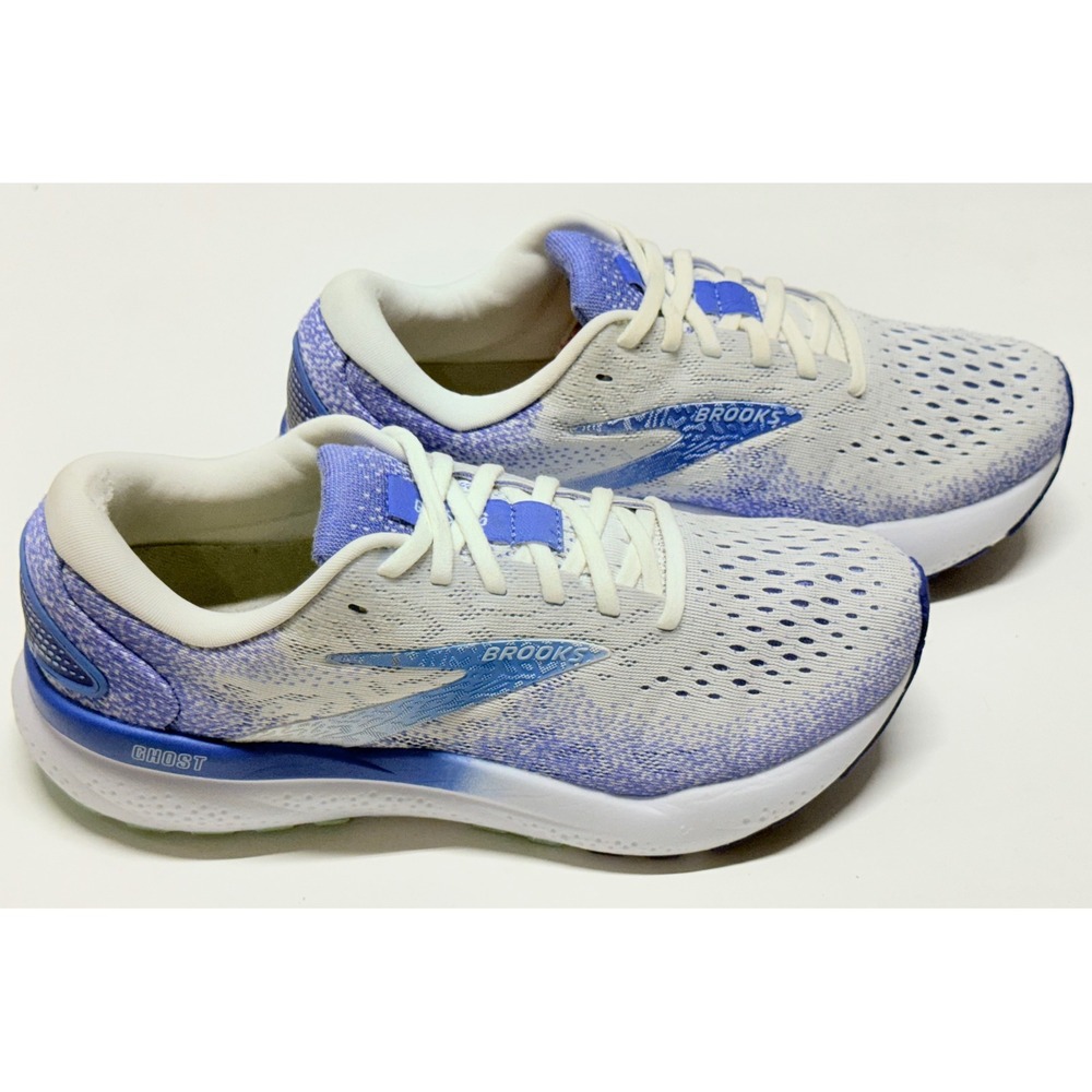 Brooks Ghost 16 Womens 8.5 Running Shoes Blue Purple White Sneakers S25 GSM